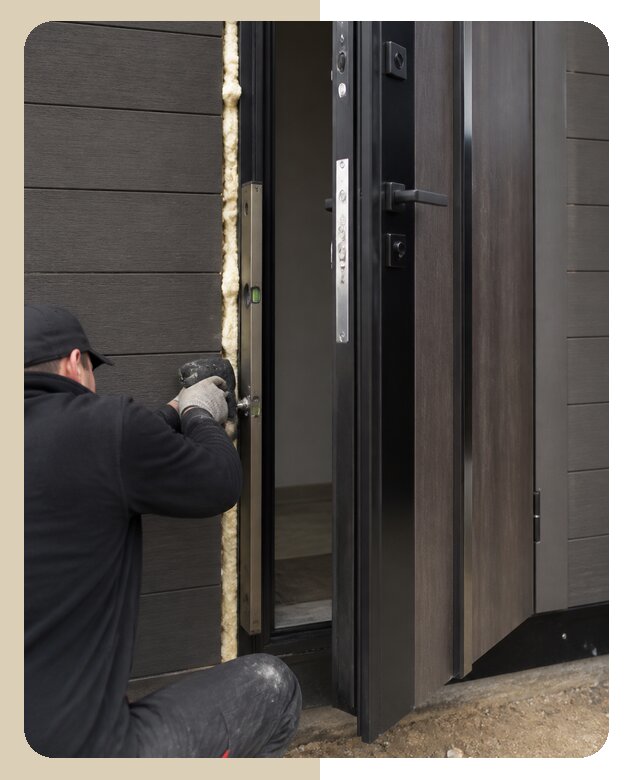 Профессиональный монтаж входной двери с терморазрывом в Лангепасе